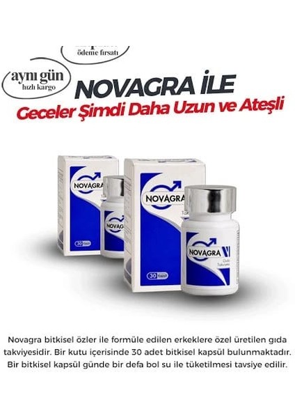 Novaagra 30LU Sertleştirici ve Geciktiricili Tablet