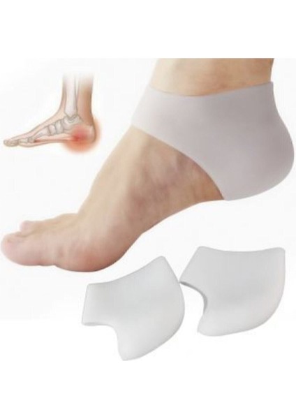 Silikon Topuk Gömleği Dikeni Bunyon Çatlak Koruyucu Bandaj Ortopedik Ayak Destek Çorabı