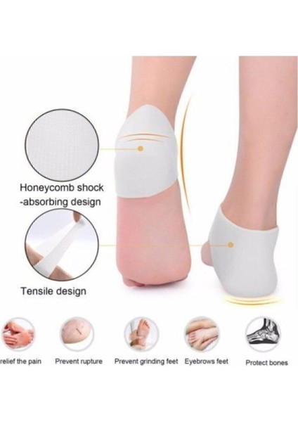Silikon Topuk Gömleği Dikeni Bunyon Çatlak Koruyucu Bandaj Ortopedik Ayak Destek Çorabı fırsatları