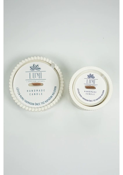 Lumi Wave – %100 Soya Wax Vegan Beton Mum (Yalın Dalga) fırsatları
