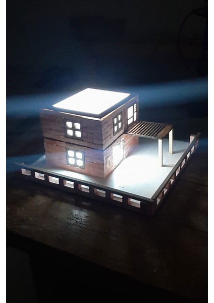 Beyaz Minyatür Tuğla ile Kendin Yap Gece Lambası Seti, Şık ve Doğal Dekorasyon Seçeneği fiyatları