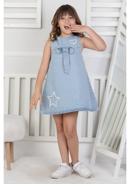 Kız Çocuk Kot Jile Elbise