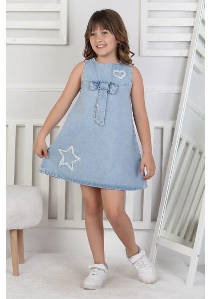 Kız Çocuk Kot Jile Elbise modelleri