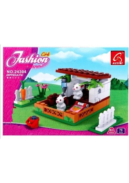 Ausini Parça Fashion Girls Tavşan Evi