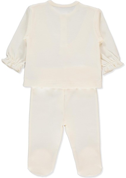 Interlok Patikli Pijama Takımı 2li (Lıttle Lady/25) Ekru fiyatları