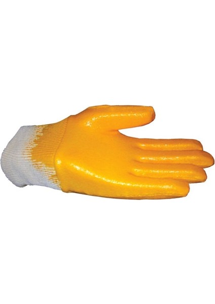 No:10 3/4 Sarı Nitril Kaplı Pamuk Kumaş Taşçı Iş Eldiveni