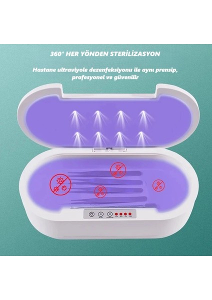 Akıllı Uv Dezenfeksiyon Kutusu Telefon Aksesuar Maske Takı Sterilizasyon Cihazı modelleri