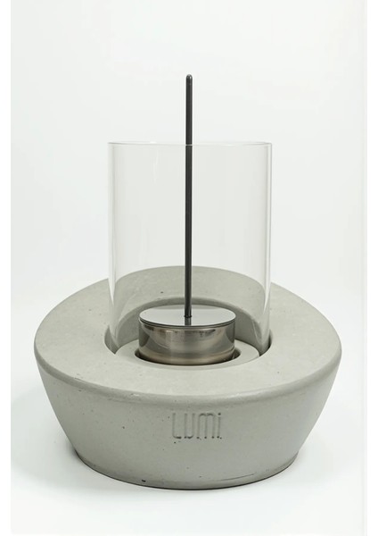 Lumi Solaris No:2– Masaüstü Bacasız Beton Şömine (Camlı) + 1 L Bioethanol Hediye fiyatları