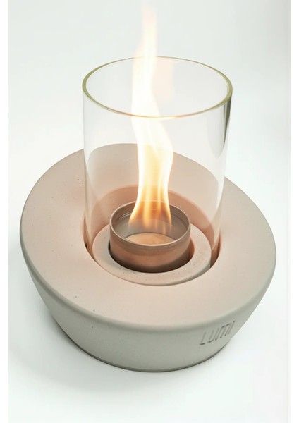 Lumi Solaris No:2– Masaüstü Bacasız Beton Şömine (Camlı) + 1 L Bioethanol Hediye modelleri