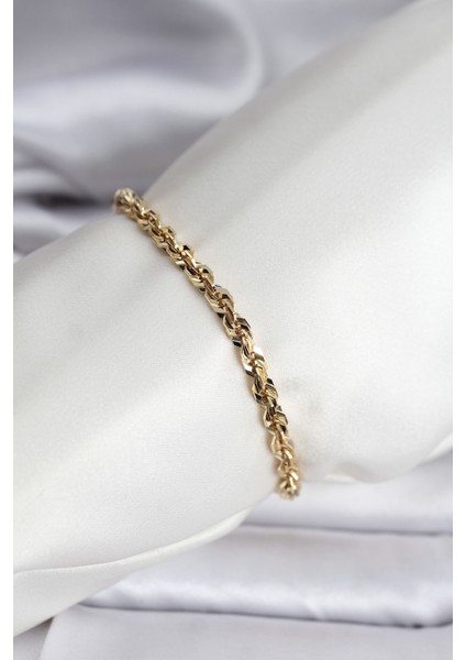 14K Gold Renk Kaplama Burgu Zincir Model cm Kadın Bileklik