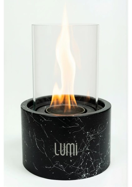 Lumi Vega No:1 – Masaüstü Bacasız Beton Şömine (Camlı) + 1 L Bioethanol Hediye modelleri