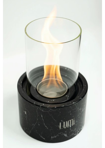 Lumi Vega No:1 – Masaüstü Bacasız Beton Şömine (Camlı) + 1 L Bioethanol Hediye indirimleri