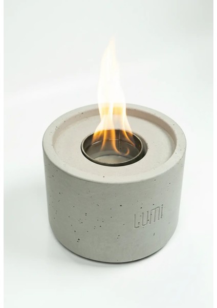 Lumi Inferno – Masaüstü Bacasız Beton Şömine + 1 L Bioethanol Hediye modelleri