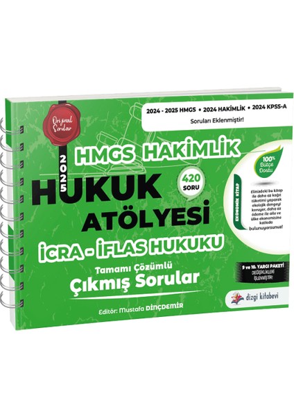 2025 Hukuk Atölyesi Hmgs Hakimlik Icra Iflas Hukuku Çıkmış Sorular Çözümlü