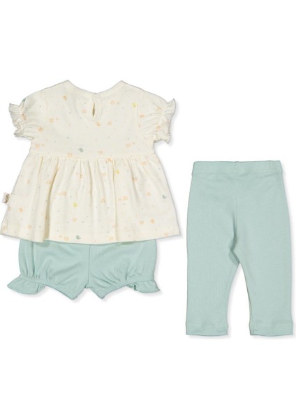 Organik Interlok Patiksiz Pijama Takımı 3lü (Organıc Colorful Bırds) Mint fiyatları