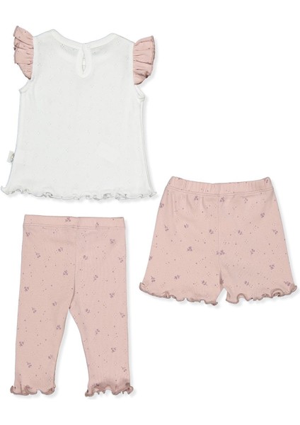 Ajurlu Patiksiz Pijama Takımı 3lü (Nature) Pudra fiyatları