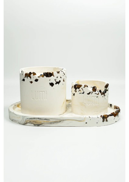 Lumi Tiger – %100 Soya Wax Vegan Beton Mum (Kaplan Gözü) fırsatları