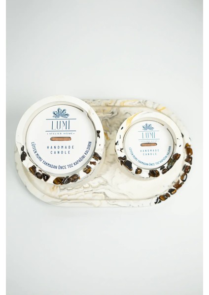 Lumi Tiger – %100 Soya Wax Vegan Beton Mum (Kaplan Gözü) indirimleri