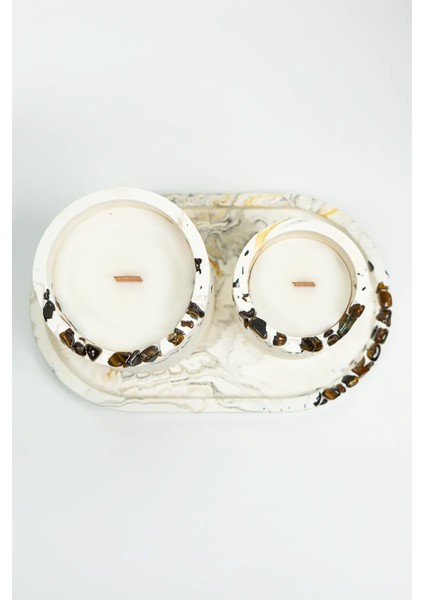 Lumi Tiger – %100 Soya Wax Vegan Beton Mum (Kaplan Gözü)