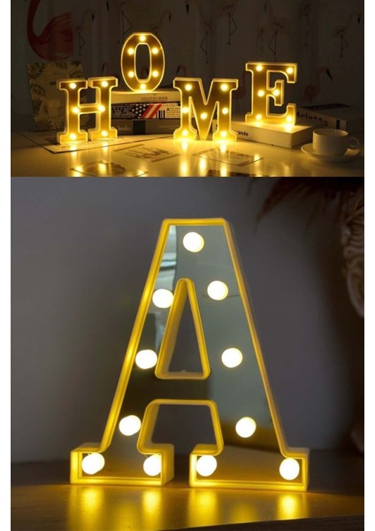 Dekoratif LED Işıklı 3D A Harfi Büyük Boy Organizasyon Doğum Günü Kutlama