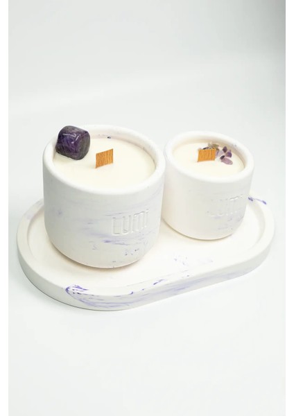 Lumi Amé – %100 Soya Wax Vegan Beton Mum (Ametist) fiyatları
