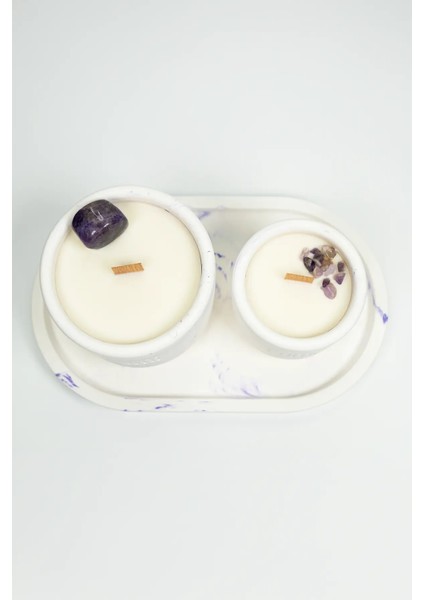 Lumi Amé – %100 Soya Wax Vegan Beton Mum (Ametist) fırsatları