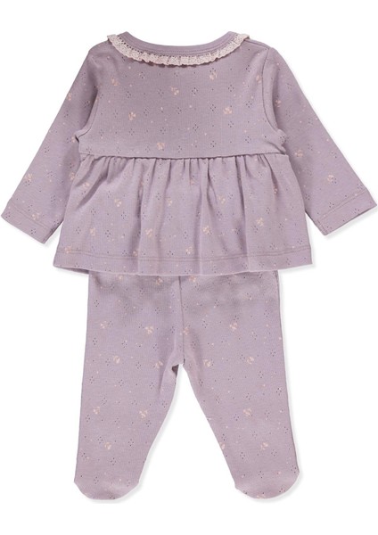 Ajurlu Patikli Pijama Takımı 2li (Nature) Mor fiyatları