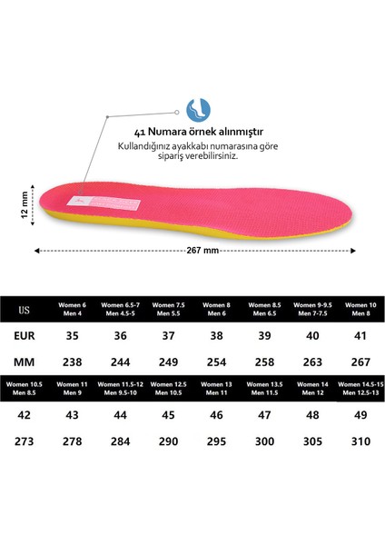 X15 Yumuşak Ortopedik Tabanlık,rahat Tabanlık,konfor Tabanı,spor Tabanlığı,iç Taban,kadın,pembe