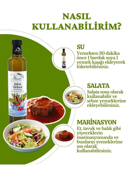 Işkın Sirkesi Yüksek Polifenol ve Antioksidan Doğal Fermantasyon - Ravent Vinegar 500 ml modelleri