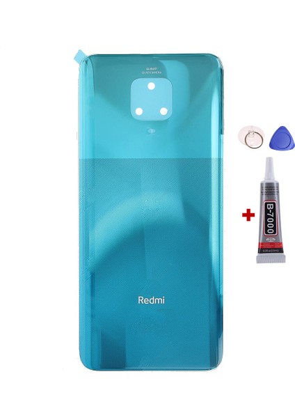 Xiaomi Redmi Note 9 Pro Yeşil Arka Kapak Batarya Kapağı Pil Kapağı Yapışkan ve Sökme Aparatıyla Beraber Full Set
