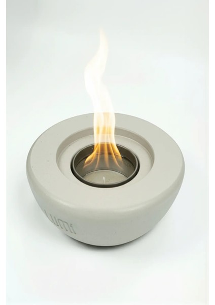 Lumi Ignite – Masaüstü Bacasız Beton Şömine + 1 L Bioethanol Hediye modelleri