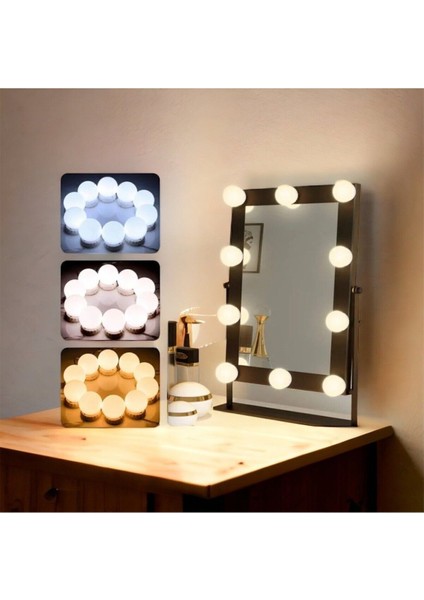 10'lu Renkli LED Makyaj Lambası Seti, Aydınlatma ve Dekorasyon Için Uygun