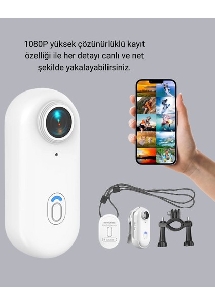 Kompakt 1080P Aksiyon Kamerası Suya Dayanıklı Wifi ve 120° Geniş Açı modelleri