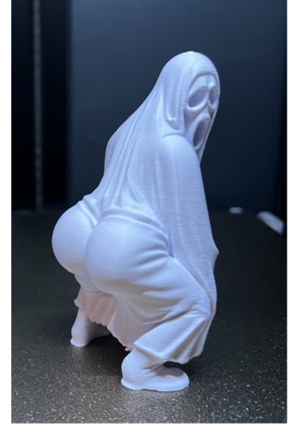 3D Masa - Kitaplık - Gamer Dekorasyonu Ghost Azrail Kitaplık Figürü 9 cm