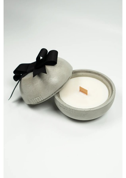 Lumi Moon – %100 Soya Wax Vegan Beton Mum (Gri Küre) fırsatları