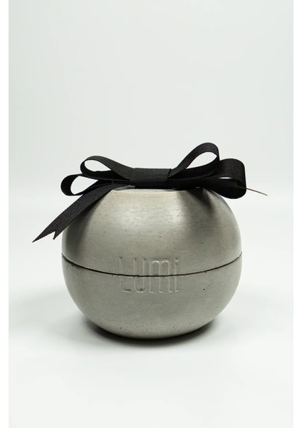 Lumi Moon – %100 Soya Wax Vegan Beton Mum (Gri Küre)