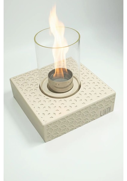 Lumi Nova No:1 – Masaüstü Bacasız Beton Şömine (Camlı) + 1 L Bioethanol Hediye fırsatları