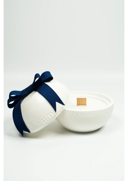 Lumi Frost – %100 Soya Wax Vegan Beton Mum (Beyaz Küre) fiyatları