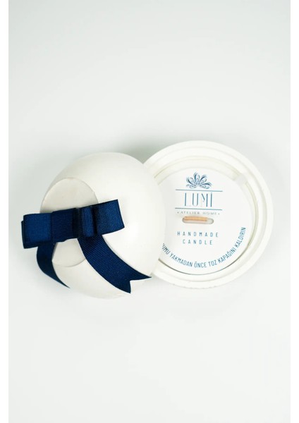 Lumi Frost – %100 Soya Wax Vegan Beton Mum (Beyaz Küre) modelleri