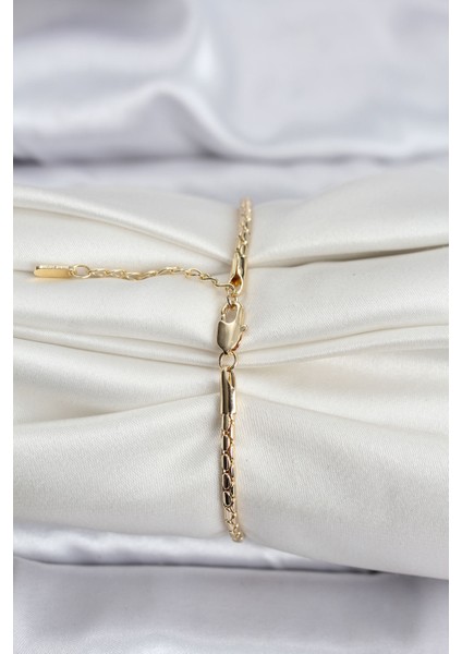 14K Gold Renk Kaplama Zincirli Model cm Kadın Bileklik fiyatları