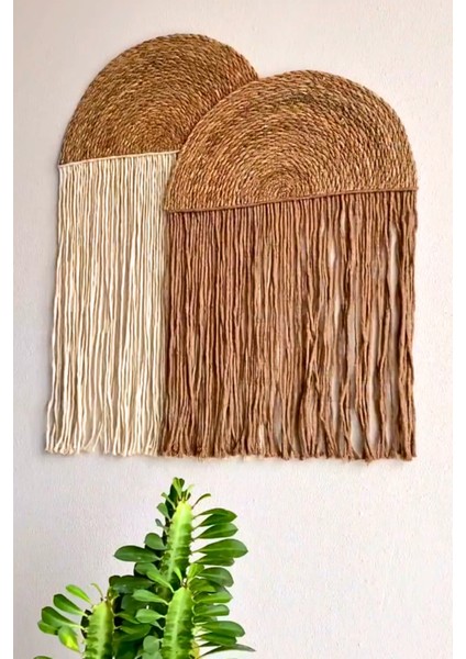 Mina Souvenir Ikili Bohem ,retro Stil Duvar Dekoru Makrome Duvar Süsü Bohem Dekor Duvar Süsü