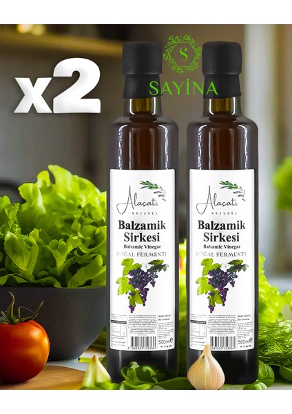 Balzamik Sirke Doğal Fermantasyon - Balsamic Vinegar 500 ml X2 Adet
