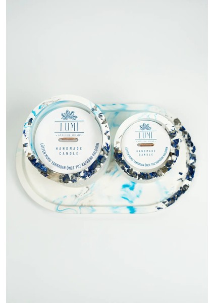 Lumi Deep – %100 Soya Wax Vegan Beton Mum (Lapis & Lazuli) indirimleri