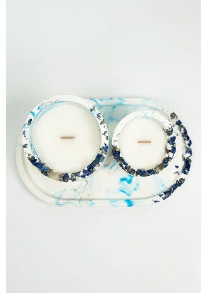 Lumi Deep – %100 Soya Wax Vegan Beton Mum (Lapis & Lazuli)