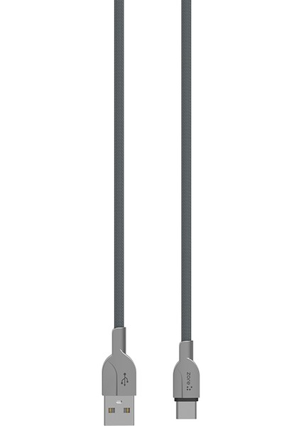 Gri ZR-LS411 Type-C USB Kablo