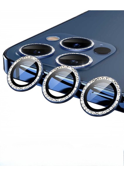 Iphone Uyumlu Parlak Taşlı Kamera Lens Koruyucu