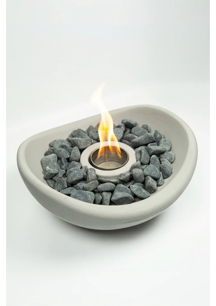 Lumi Vesta – Masaüstü Bacasız Beton Şömine + 1 L Bioethanol Hediye modelleri