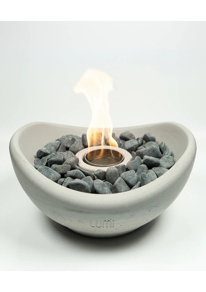 Lumi Vesta – Masaüstü Bacasız Beton Şömine + 1 L Bioethanol Hediye fırsatları