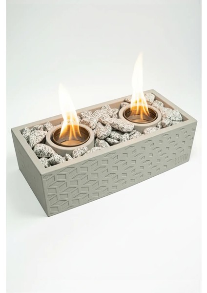 Lumi Astra No:2 – Masaüstü Bacasız Beton Şömine + 1 L Bioethanol Hediye fiyatları