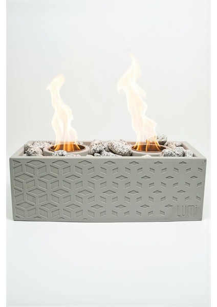 Lumi Astra No:2 – Masaüstü Bacasız Beton Şömine + 1 L Bioethanol Hediye modelleri